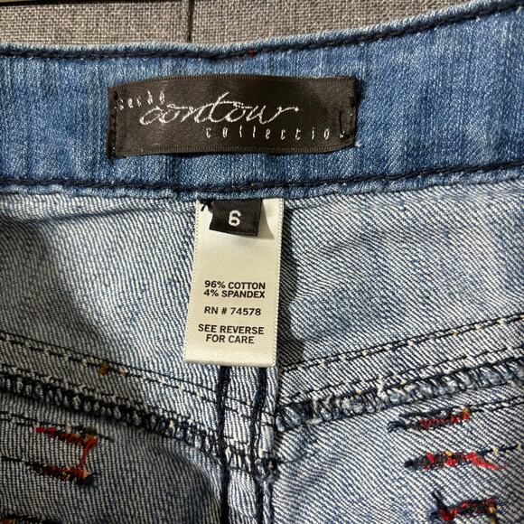 Vintage Cache Contour Collection Jean Women 6 Stitch Flap Pocket Bootcut 90s - Picture 6 of 7